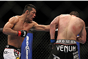 SAITAMA, JAPAN - FEBRUARY 26:  (L-R) RIki Fukuda punches Steve Cantwell during the UFC 144 event at Saitama Super Arena on February 26, 2012 in Saitama, Japan.  (Photo by Josh Hedges/Zuffa LLC/Zuffa LLC via Getty Images) *** Local Caption *** Riki Fukuda; Steve Cantwell