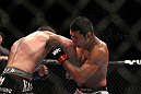 SAITAMA, JAPAN - FEBRUARY 26:  (L-R) Steve Cantwell punches Riki Fukuda during the UFC 144 event at Saitama Super Arena on February 26, 2012 in Saitama, Japan.  (Photo by Josh Hedges/Zuffa LLC/Zuffa LLC via Getty Images) *** Local Caption *** Riki Fukuda; Steve Cantwell