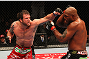 SAITAMA, JAPAN - FEBRUARY 26:  (L-R) Ryan Bader punches Quinton "Rampage" Jackson during the UFC 144 event at Saitama Super Arena on February 26, 2012 in Saitama, Japan.  (Photo by Al Bello/Zuffa LLC/Zuffa LLC via Getty Images) *** Local Caption *** Quinton Jackson; Ryan Bader