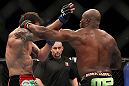 SAITAMA, JAPAN - FEBRUARY 26:  (R-L) Quinton "Rampage" Jackson punches Ryan Bader during the UFC 144 event at Saitama Super Arena on February 26, 2012 in Saitama, Japan.  (Photo by Josh Hedges/Zuffa LLC/Zuffa LLC via Getty Images) *** Local Caption *** Quinton Jackson; Ryan Bader