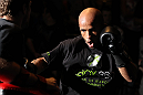 SYDNEY, AUSTRALIA - FEBRUARY 28:  Demetrious Johnson works out for the media during the UFC on FX open workouts at the Star Casino on February 28, 2012 in Sydney, Australia.  (Photo by Josh Hedges/Zuffa LLC/Zuffa LLC via Getty Images) *** Local Caption *** Demetrious Johnson