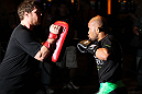 SYDNEY, AUSTRALIA - FEBRUARY 28:  Demetrious Johnson works out for the media during the UFC on FX open workouts at the Star Casino on February 28, 2012 in Sydney, Australia.  (Photo by Josh Hedges/Zuffa LLC/Zuffa LLC via Getty Images) *** Local Caption *** Demetrious Johnson