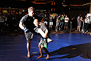 SYDNEY, AUSTRALIA - FEBRUARY 28:  Demetrious Johnson works out for the media during the UFC on FX open workouts at the Star Casino on February 28, 2012 in Sydney, Australia.  (Photo by Josh Hedges/Zuffa LLC/Zuffa LLC via Getty Images) *** Local Caption *** Demetrious Johnson