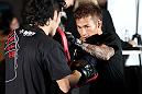SYDNEY, AUSTRALIA - FEBRUARY 28:  Yasuhiro Urushitani works out for the media during the UFC on FX open workouts at the Star Casino on February 28, 2012 in Sydney, Australia.  (Photo by Josh Hedges/Zuffa LLC/Zuffa LLC via Getty Images) *** Local Caption *** Yasuhiro Urushitani