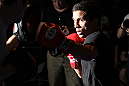 SYDNEY, AUSTRALIA - FEBRUARY 28:  Joseph Benavidez works out for the media during the UFC on FX open workouts at the Star Casino on February 28, 2012 in Sydney, Australia.  (Photo by Josh Hedges/Zuffa LLC/Zuffa LLC via Getty Images) *** Local Caption *** Joseph Benavidez