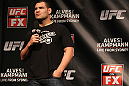 SYDNEY, AUSTRALIA - MARCH 02:  Former UFC Heavyweight Champion Cain Velasquez interacts with fans during a Q&A session before the UFC on FX official weigh in at Allphones Arena on March 2, 2012 in Sydney, Australia.  (Photo by Josh Hedges/Zuffa LLC/Zuffa LLC via Getty Images) *** Local Caption *** Cain Velasquez
