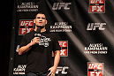 SYDNEY, AUSTRALIA - MARCH 02:  Former UFC Heavyweight Champion Cain Velasquez interacts with fans during a Q&A session before the UFC on FX official weigh in at Allphones Arena on March 2, 2012 in Sydney, Australia.  (Photo by Josh Hedges/Zuffa LLC/Zuffa LLC via Getty Images) *** Local Caption *** Cain Velasquez