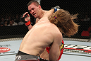 SYDNEY, AUSTRALIA - MARCH 03:  (R-L) Andrew Craig punches Kyle Noke during a middleweight bout during the UFC on FX event at Allphones Arena on March 3, 2012 in Sydney, Australia.  (Photo by Josh Hedges/Zuffa LLC/Zuffa LLC via Getty Images) *** Local Caption *** Kyle Noke; Andrew Craig