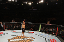 SYDNEY, AUSTRALIA - MARCH 03:  James Te Huna reacts after knocking out Aaron Rosa in a light heavyweight bout during the UFC on FX event at Allphones Arena on March 3, 2012 in Sydney, Australia.  (Photo by Josh Hedges/Zuffa LLC/Zuffa LLC via Getty Images) *** Local Caption *** James Te Huna