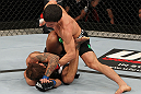 SYDNEY, AUSTRALIA - MARCH 03:  (R-L) Joseph Benavidez defeats Yasuhiro Urushitani by TKO due to punches in a flyweight bout during the UFC on FX event at Allphones Arena on March 3, 2012 in Sydney, Australia.  (Photo by Josh Hedges/Zuffa LLC/Zuffa LLC via Getty Images) *** Local Caption *** Joseph Benavidez; Yasuhiro Urushitani