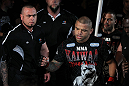SYDNEY, AUSTRALIA - MARCH 03:  Thiago Alves enters the arena before his welterweight bout against Martin Kampmann during the UFC on FX event at Allphones Arena on March 3, 2012 in Sydney, Australia.  (Photo by Josh Hedges/Zuffa LLC/Zuffa LLC via Getty Images) *** Local Caption *** Thiago Alves