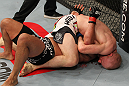 SYDNEY, AUSTRALIA - MARCH 03:  (R-L) Martin Kampmann secures a guillotine choke submission to defeat Thiago Alves in a welterweight bout during the UFC on FX event at Allphones Arena on March 3, 2012 in Sydney, Australia.  (Photo by Josh Hedges/Zuffa LLC/Zuffa LLC via Getty Images) *** Local Caption *** Thiago Alves; Martin Kampmann