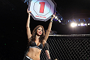 SYDNEY, AUSTRALIA - MARCH 03:  UFC Octagon Girl Arianny Celeste introduces round one before the Pineda v Semerzier bout during the UFC on FX event at Allphones Arena on March 3, 2012 in Sydney, Australia.  (Photo by Josh Hedges/Zuffa LLC/Zuffa LLC via Getty Images) *** Local Caption *** Arianny Celeste