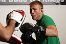 STOCKHOLM, SWEDEN - APRIL 11:  Alexander Gustafsson works out for the media during the UFC open workouts at Pancrase Gym on April 11, 2012 in Stockholm, Sweden.  (Photo by Josh Hedges/Zuffa LLC/Zuffa LLC via Getty Images)