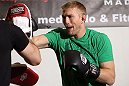 STOCKHOLM, SWEDEN - APRIL 11:  Alexander Gustafsson works out for the media during the UFC open workouts at Pancrase Gym on April 11, 2012 in Stockholm, Sweden.  (Photo by Josh Hedges/Zuffa LLC/Zuffa LLC via Getty Images)