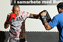 STOCKHOLM, SWEDEN - APRIL 11:  Thiago Silva works out for the media during the UFC open workouts at Pancrase Gym on April 11, 2012 in Stockholm, Sweden.  (Photo by Josh Hedges/Zuffa LLC/Zuffa LLC via Getty Images)