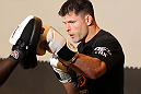 STOCKHOLM, SWEDEN - APRIL 11:  Brian Stann works out for the media during the UFC open workouts at Pancrase Gym on April 11, 2012 in Stockholm, Sweden.  (Photo by Josh Hedges/Zuffa LLC/Zuffa LLC via Getty Images)