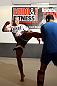 STOCKHOLM, SWEDEN - APRIL 11:  Thiago Silva of Brazil works out for the media during the UFC open workouts at Pancrase Gym on April 11, 2012 in Stockholm, Sweden.  (Photo by Josh Hedges/Zuffa LLC/Zuffa LLC via Getty Images)