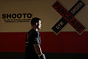STOCKHOLM, SWEDEN - APRIL 11:  Brian Stann of the United States works out for the media during the UFC open workouts at Pancrase Gym on April 11, 2012 in Stockholm, Sweden.  (Photo by Josh Hedges/Zuffa LLC/Zuffa LLC via Getty Images)