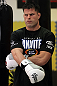 STOCKHOLM, SWEDEN - APRIL 11:  Brian Stann of the United States works out for the media during the UFC open workouts at Pancrase Gym on April 11, 2012 in Stockholm, Sweden.  (Photo by Josh Hedges/Zuffa LLC/Zuffa LLC via Getty Images)