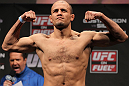 STOCKHOLM, SWEDEN - APRIL 13:  Siyar Bahadurzada of Afghanistan weighs in during the official UFC on Fuel TV weigh in event at Ericsson Globe on April 13, 2012 in Stockholm, Sweden.  (Photo by Josh Hedges/Zuffa LLC/Zuffa LLC via Getty Images)