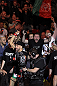 STOCKHOLM, SWEDEN - APRIL 14:  Reza Madadi of Sweden enters the arena before his bout against Yoislandy Izquierdo at the UFC on Fuel TV event at Ericsson Globe on April 14, 2012 in Stockholm, Sweden.  (Photo by Josh Hedges/Zuffa LLC/Zuffa LLC via Getty Images)
