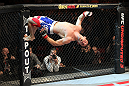 STOCKHOLM, SWEDEN - APRIL 14:  Brad Pickett reacts after defeating Damacio Page in a bantamweight bout at the UFC on Fuel TV event at Ericsson Globe on April 14, 2012 in Stockholm, Sweden.  (Photo by Josh Hedges/Zuffa LLC/Zuffa LLC via Getty Images)