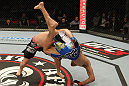 STOCKHOLM, SWEDEN - APRIL 14:  John Maguire throws DaMarques Johnson during their welterweight bout at the UFC on Fuel TV event at Ericsson Globe on April 14, 2012 in Stockholm, Sweden. (Photo by Josh Hedges/Zuffa LLC/Zuffa LLC via Getty Images)