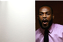 ATLANTA, GA - APRIL 18:  Jon Jones waits to be introduced prior to the press conference for his UFC 145 bout against Rashad Evans at Park Tavern on April 18, 2012 in Atlanta, Georgia.  (Photo by Kevin C. Cox/Zuffa LLC/Zuffa LLC via Getty Images)