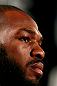 ATLANTA, GA - APRIL 18:  Jon Jones converses with the media during the press conference for his UFC 145 bout against Rashad Evans at Park Tavern on April 18, 2012 in Atlanta, Georgia.  (Photo by Kevin C. Cox/Zuffa LLC/Zuffa LLC via Getty Images)