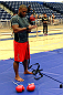 ATLANTA, GA - APRIL 19:  Rashad Evans prepares to work out for the media during UFC 145 open workouts at GSU Sports Arena on April 19, 2012 in Atlanta, Georgia.  (Photo by Kevin C. Cox/Zuffa LLC/Zuffa LLC via Getty Images)
