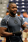 ATLANTA, GA - APRIL 19:  Rashad Evans prepares to work out for the media during UFC 145 open workouts at GSU Sports Arena on April 19, 2012 in Atlanta, Georgia.  (Photo by Kevin C. Cox/Zuffa LLC/Zuffa LLC via Getty Images)