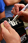 ATLANTA, GA - APRIL 19:  Stephen Thompson signs autographs after working out for the media during UFC 145 open workouts at GSU Sports Arena on April 19, 2012 in Atlanta, Georgia.  (Photo by Kevin C. Cox/Zuffa LLC/Zuffa LLC via Getty Images)