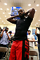 ATLANTA, GA - APRIL 19:  Jon Jones prepares to work out for the media during UFC 145 open workouts at GSU Sports Arena on April 19, 2012 in Atlanta, Georgia.  (Photo by Kevin C. Cox/Zuffa LLC/Zuffa LLC via Getty Images)
