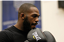 ATLANTA, GA - APRIL 19:  Jon Jones works out for the media during UFC 145 open workouts at GSU Sports Arena on April 19, 2012 in Atlanta, Georgia.  (Photo by Kevin C. Cox/Zuffa LLC/Zuffa LLC via Getty Images)