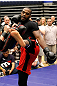 ATLANTA, GA - APRIL 19:  Jon Jones works out for the media during UFC 145 open workouts at GSU Sports Arena on April 19, 2012 in Atlanta, Georgia.  (Photo by Kevin C. Cox/Zuffa LLC/Zuffa LLC via Getty Images)