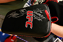 ATLANTA, GA - APRIL 19:  A fan holds up a pad to get autographs during UFC 145 open workouts at GSU Sports Arena on April 19, 2012 in Atlanta, Georgia.  (Photo by Kevin C. Cox/Zuffa LLC/Zuffa LLC via Getty Images)