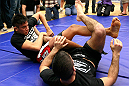 ATLANTA, GA - APRIL 19:  Miguel Angel Torres works out for the media during UFC 145 open workouts at GSU Sports Arena on April 19, 2012 in Atlanta, Georgia.  (Photo by Kevin C. Cox/Zuffa LLC/Zuffa LLC via Getty Images)