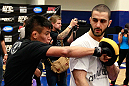 ATLANTA, GA - APRIL 19:  Miguel Angel Torres works out for the media during UFC 145 open workouts at GSU Sports Arena on April 19, 2012 in Atlanta, Georgia.  (Photo by Kevin C. Cox/Zuffa LLC/Zuffa LLC via Getty Images)
