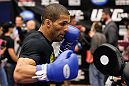 ATLANTA, GA - APRIL 19:  Che Mills of England works out for the media during UFC 145 open workouts at GSU Sports Arena on April 19, 2012 in Atlanta, Georgia.  (Photo by Kevin C. Cox/Zuffa LLC/Zuffa LLC via Getty Images)