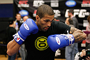 ATLANTA, GA - APRIL 19:  Che Mills of England works out for the media during UFC 145 open workouts at GSU Sports Arena on April 19, 2012 in Atlanta, Georgia.  (Photo by Kevin C. Cox/Zuffa LLC/Zuffa LLC via Getty Images)