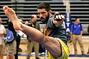 ATLANTA, GA - APRIL 19:  Matt Brown works out for the media during UFC 145 open workouts at GSU Sports Arena on April 19, 2012 in Atlanta, Georgia.  (Photo by Kevin C. Cox/Zuffa LLC/Zuffa LLC via Getty Images)