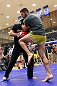 ATLANTA, GA - APRIL 19:  Matt Brown works out for the media during UFC 145 open workouts at GSU Sports Arena on April 19, 2012 in Atlanta, Georgia.  (Photo by Kevin C. Cox/Zuffa LLC/Zuffa LLC via Getty Images)