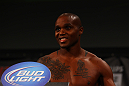 ATLANTA, GA - APRIL 20:  Featherweight fighters Marcus Brimage weighs in for his fight against Maximo Blanco during the UFC 145 official weigh in at Fox Theatre on April 20, 2012 in Atlanta, Georgia.  (Photo by Al Bello/Zuffa LLC/Zuffa LLC via Getty Images)