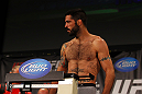 ATLANTA, GA - APRIL 20:  Welterweight fighter Matt Brown weighs in for his bout against Stephen Thompson during the UFC 145 official weigh in at Fox Theatre on April 20, 2012 in Atlanta, Georgia.  (Photo by Al Bello/Zuffa LLC/Zuffa LLC via Getty Images)