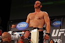 ATLANTA, GA - APRIL 20:  Heavyweight fighter Chad Griggs weighs in for his bout against Travis Browne during the UFC 145 official weigh in at Fox Theatre on April 20, 2012 in Atlanta, Georgia.  (Photo by Al Bello/Zuffa LLC/Zuffa LLC via Getty Images)