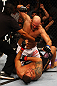 ATLANTA, GA - APRIL 21:  The official stops the fight as Ben Rothwell (top) punches Brendan Schaub during their heavyweight bout for UFC 145 at Philips Arena on April 21, 2012 in Atlanta, Georgia.  (Photo by Al Bello/Zuffa LLC/Zuffa LLC via Getty Images)