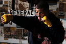 NEW YORK, NY - MAY 02:  Nate Diaz works out for the fans and media during the UFC on FOX open workouts at Church Street Boxing Gym on May 2, 2012 in New York City.  (Photo by Josh Hedges/Zuffa LLC/Zuffa LLC via Getty Images)
