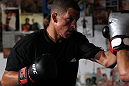 NEW YORK, NY - MAY 02:  Nate Diaz works out for the fans and media during the UFC on FOX open workouts at Church Street Boxing Gym on May 2, 2012 in New York City.  (Photo by Josh Hedges/Zuffa LLC/Zuffa LLC via Getty Images)