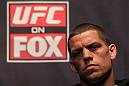 NEW YORK, NY - MAY 03:  Nate Diaz attends the UFC on FOX pre-fight press conference at Beacon Theatre on May 3, 2012 in New York City.  (Photo by Josh Hedges/Zuffa LLC/Zuffa LLC via Getty Images)